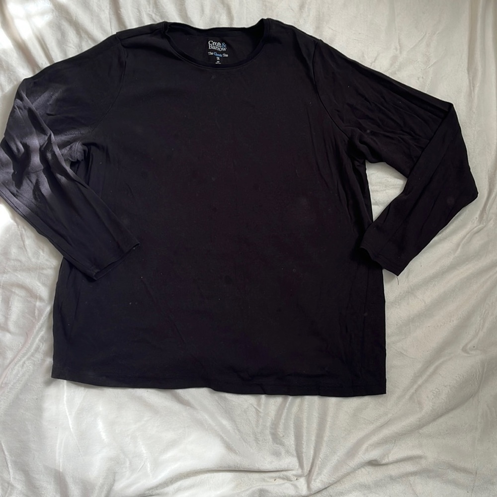 Croft & barrow Long sleeve black shirt